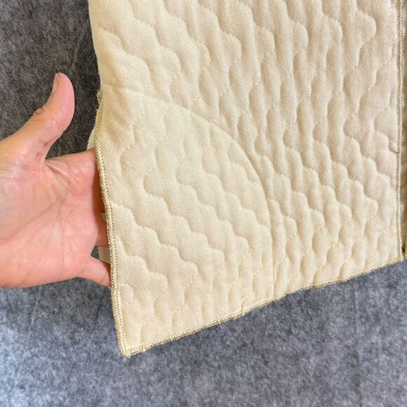 Fernando Sanchez Cashmere Vest Open Quilted Asian Style Top Cream Sz P Cheongsam - Picture 3 of 12